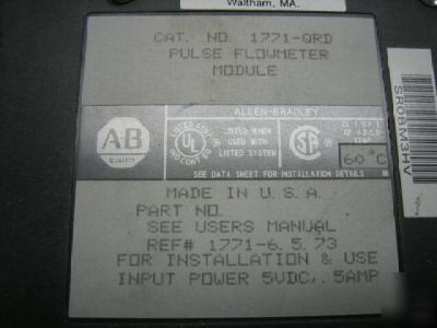 Ab allen bradley 1771-qrd 1771QRD flowmeter module