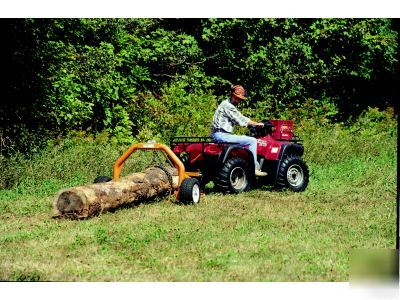 Atv log skidder + choker chain - forestry skidding tree