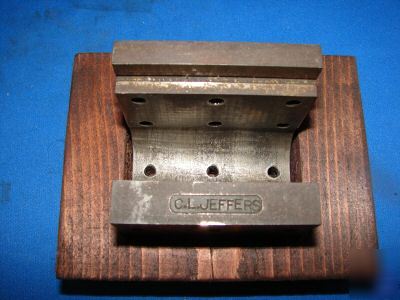 Curved machinist angle plate cl jeffers gage block 