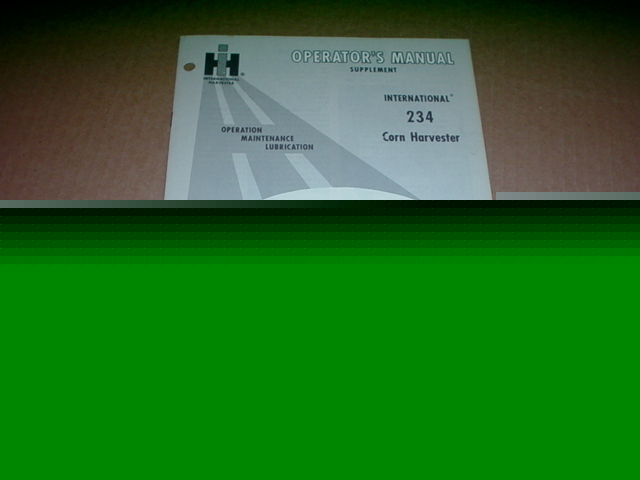 Ih 234 corn picker farmall 1066 1206 operator manual