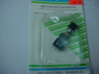 Mini push button switch,spdt ( qty 3 ea )