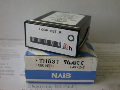 New nais TH631 hour meter 6 digit 100VAC 99999.9HR 