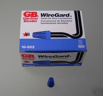 Nib gb 10-002 wire connector blue box of 100 b 