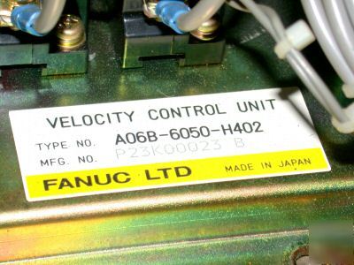 Nice fanuc velocity control unit model A06B-6050-H402