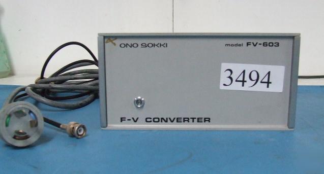 Ono sokki fv-603 frequency to voltage converter*tested*