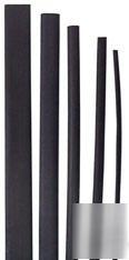 100' of 2:1 shrink ratio black heat shrink - 10 sizes