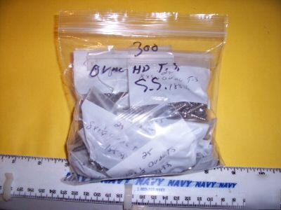 300 oval head tapping screws 18-8 s.s. asst.