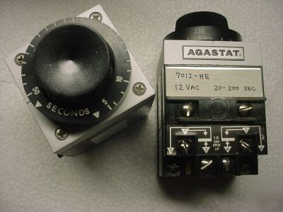 Agastat # 7012HE 12 vac 20-200 second timer (qty 1 ea)