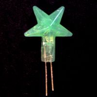 Green star shaped leds pack of 10