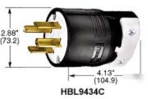 Hubbell HBL9431C insulgrip series plug black
