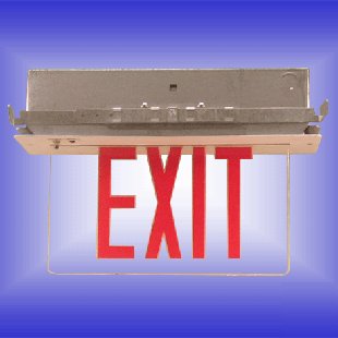 Led exit sign / emergency lighting light, E10CR-wht