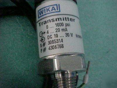 Lot of 2 wika transmitter c-02012 0-1000PSI