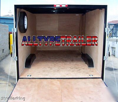 Motorcycle atv car hauler utility 16' enclosed trailer 