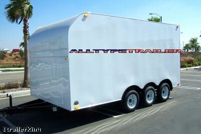 Motorcycle atv car hauler utility 16' enclosed trailer 