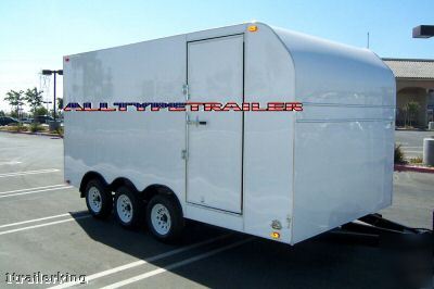 Motorcycle atv car hauler utility 16' enclosed trailer 