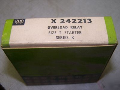 New allen bradley overload relay x 242213 sz 2 709 