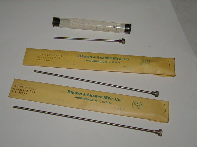 New brown sharpe inside micrometer rods 1/8 1-2 4-5 5-6 