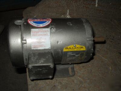 New electric motor, 1.0 hp, 3PH, 56T 1725 baldor M3546