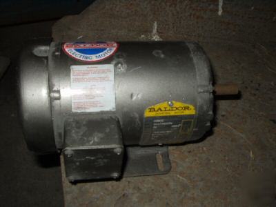 New electric motor, 1.0 hp, 3PH, 56T 1725 baldor M3546