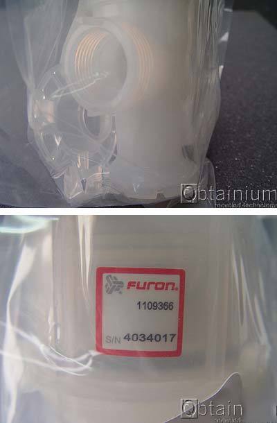 New furon teflon 2-port pneumatic valve flr /unused