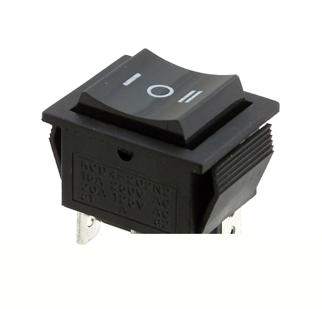 New rocker switch push button on / off / on black 