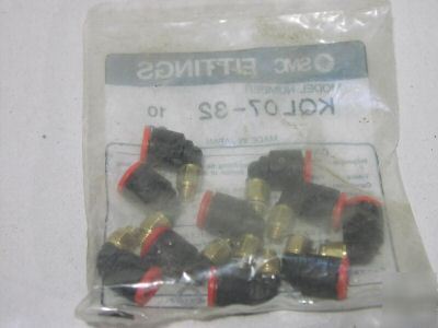 New smc KQL07-32 tube fitting 1/4-10-32UNF QTY10 