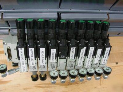 Numatics 10 air valve bank, pneumatic 24VDC solenoids