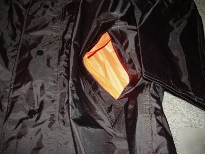 Police neese reversible trench raincoat black large