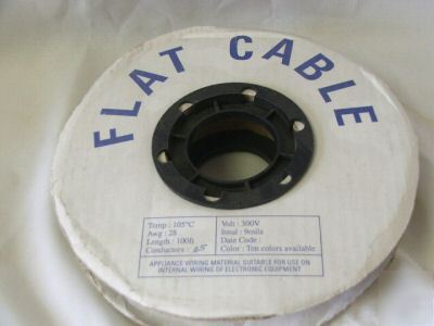 Spool of flat cable 300V 9 ml ins awg 28 1