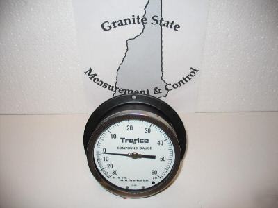 Trerice compound pressure gauge 30 in. hg to 60 psi