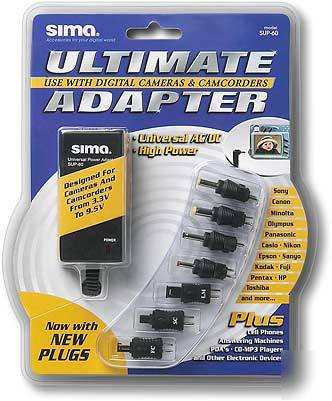 Universal ac adapter for digital cameras & camcorders