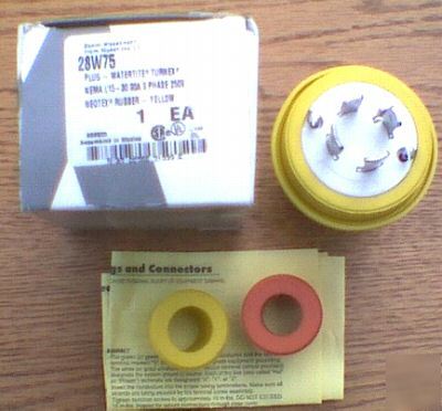 Woodhead 28W75 L15-30P 30 amp 250 volt 3 phase plug