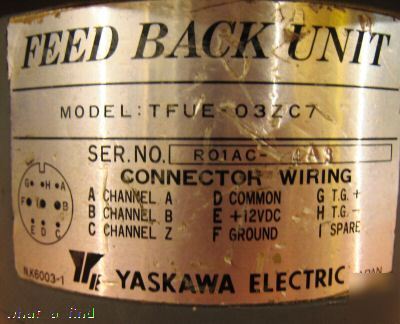 Yaskawa tfue-03ZC7 pmes-12-YR41 print motor feed back