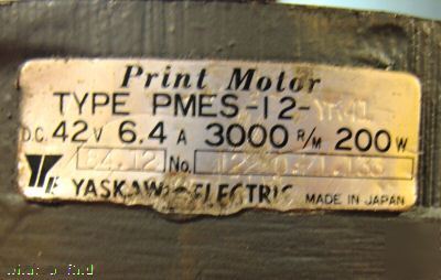 Yaskawa tfue-03ZC7 pmes-12-YR41 print motor feed back