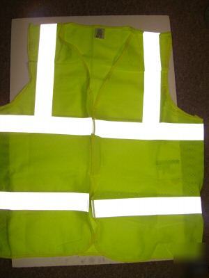  poly lime green safety vest (xl) 2 -2