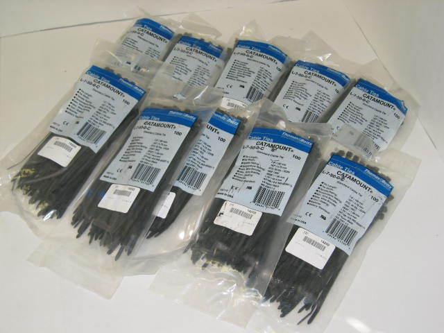 7.5IN black t&b catamount cable ties l-7-50-0-c QTY1000