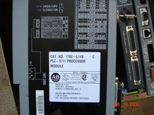 Ab plc-5/11B complete sys. w/1770-KF2 & prog sw,tested