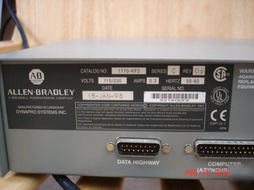 Ab plc-5/11B complete sys. w/1770-KF2 & prog sw,tested