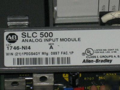 Allen bradley 1746-NI4 analog input module series a