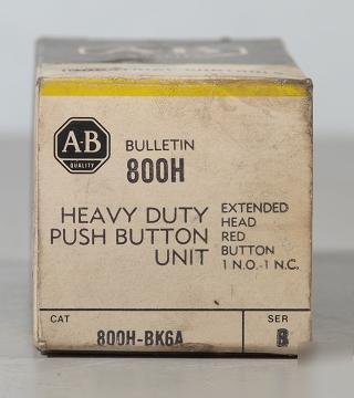 Allen bradley push button switch red extended 800H-BK6A