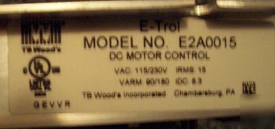 Dc motor control, tb woods, direct current