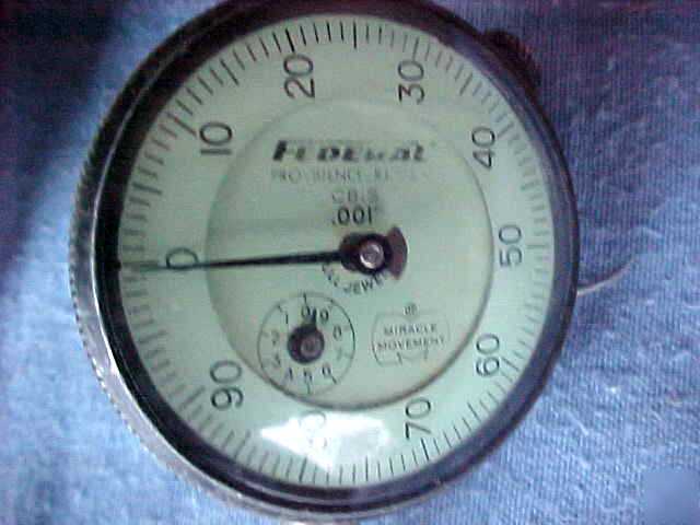 Federal C81S large face dial indicator 0 to 1 in 2DIAL