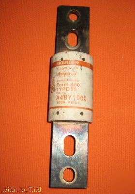 Gould shawmut A4BY1000 fuse A4BY-1000 amp-trap used