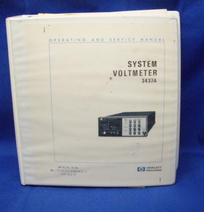 Hp 3437A system voltmeter op & service manual