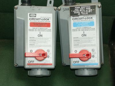 Hubbell circuit lock recepticle w/ shut off 3 & 1.5 hp