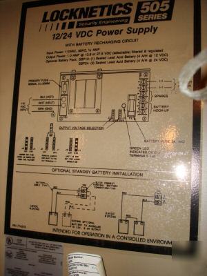 Locknetics lc-505 power supply - 1A 12/24 vdc