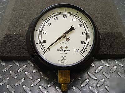 Marsh type 103 mastergauge gauge gage 0-100 psi