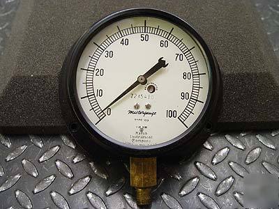 Marsh type 103 mastergauge gauge gage 0-100 psi