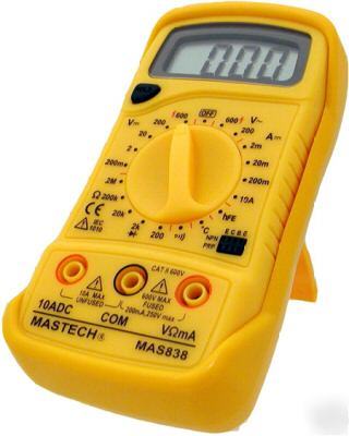 Mastech 19-range digital multimeter thermometer MAS838