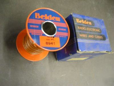 New belden 100' 20 awg 8941 hookup wire brown
